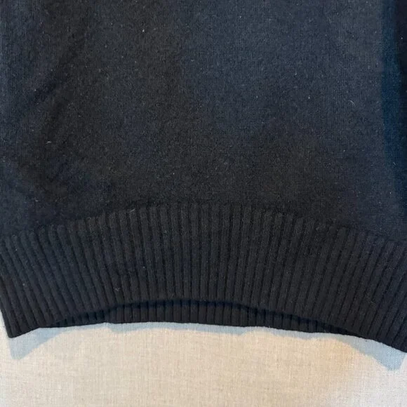 NAP Yak Wool Blend Black Turtleneck Sweater Cozy Luxury Knit Women's - Picture 3 of 7